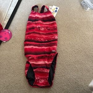 NWT Sporti Red and Black One-Piece Swimsuit